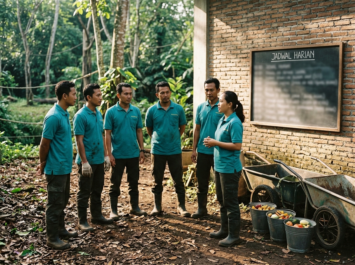 Tim keeper Wanantara berkumpul untuk pengarahan pagi
